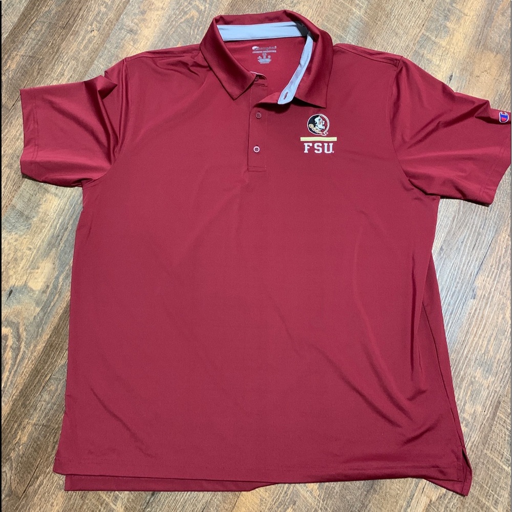 Florida State Seminoles FSU Champion Polo Shirt Mens 2XL Poly/Spandex Blend.